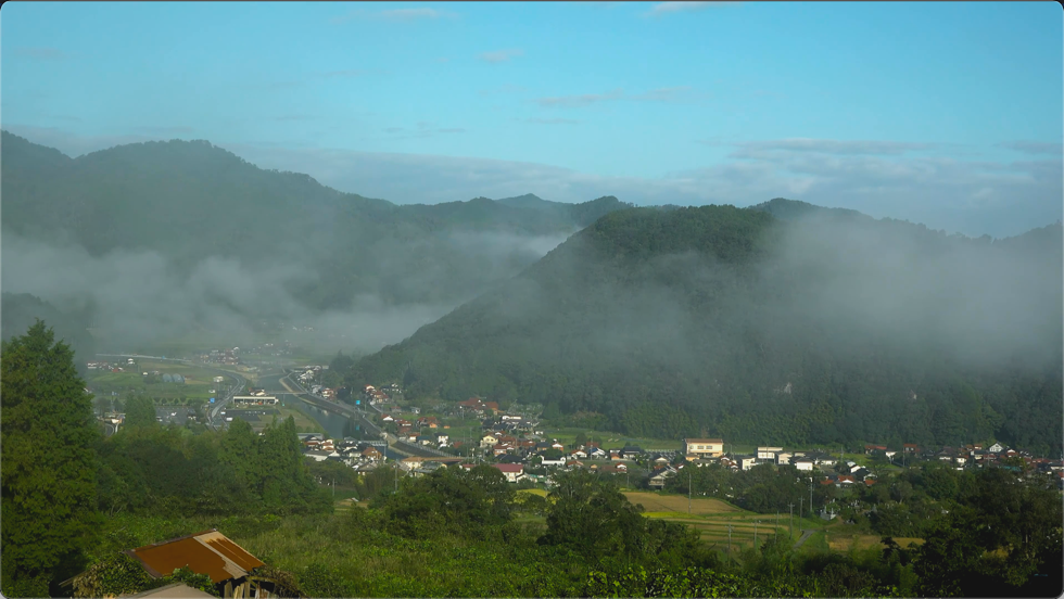 日本 中秋の津和野   云雾缭绕城堡4K视频 第4张