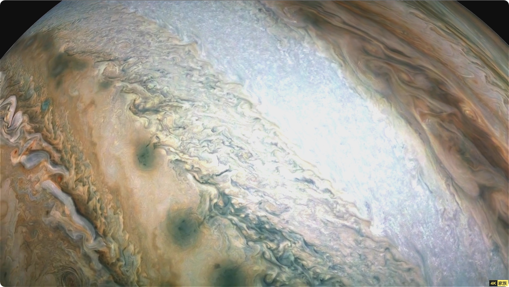 朱诺号探测器Perijove 木星 轨道运行拍摄4K60FPS帧视频 第3张
