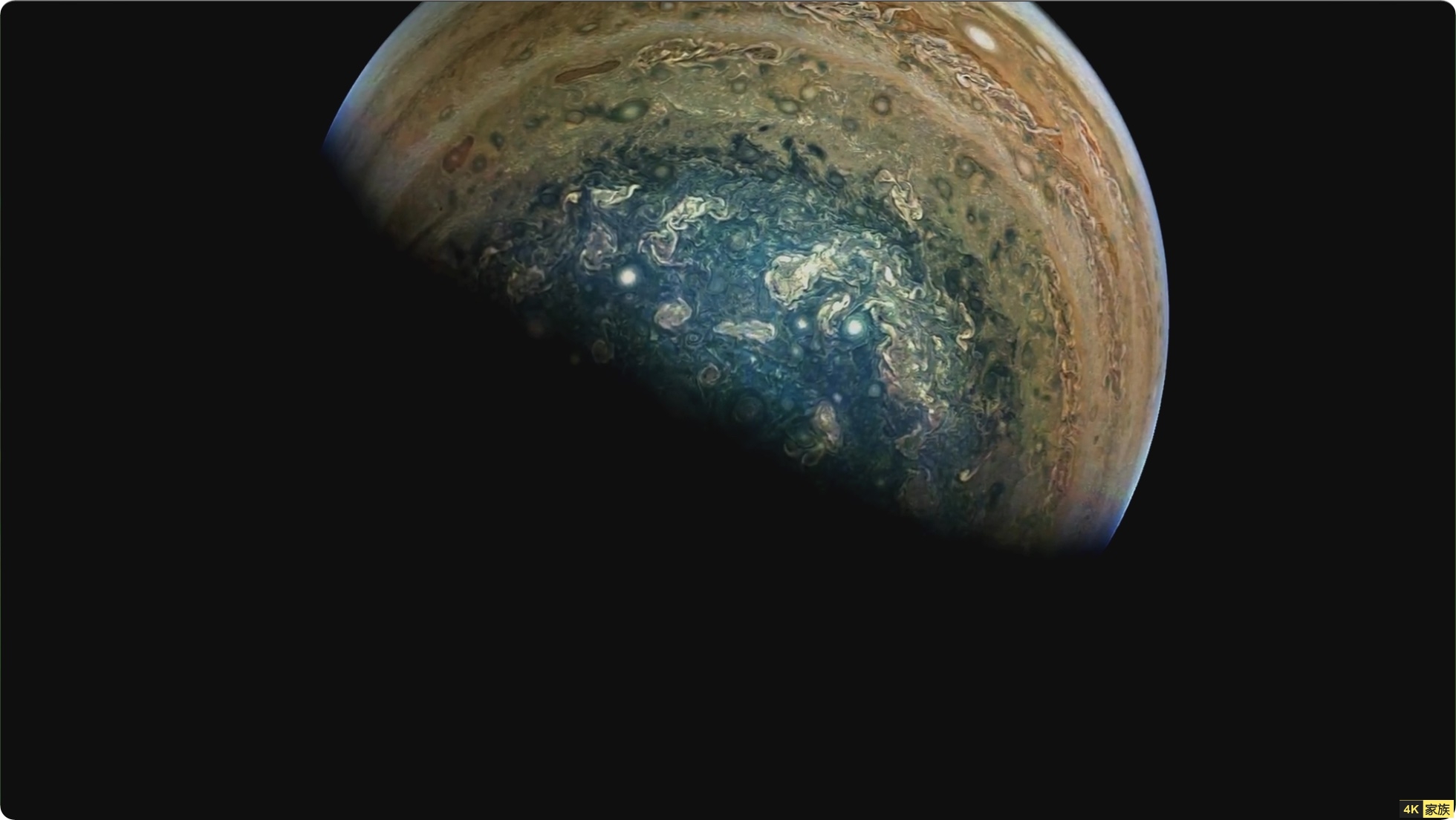 朱诺号探测器Perijove 木星 轨道运行拍摄4K60FPS帧视频 第4张