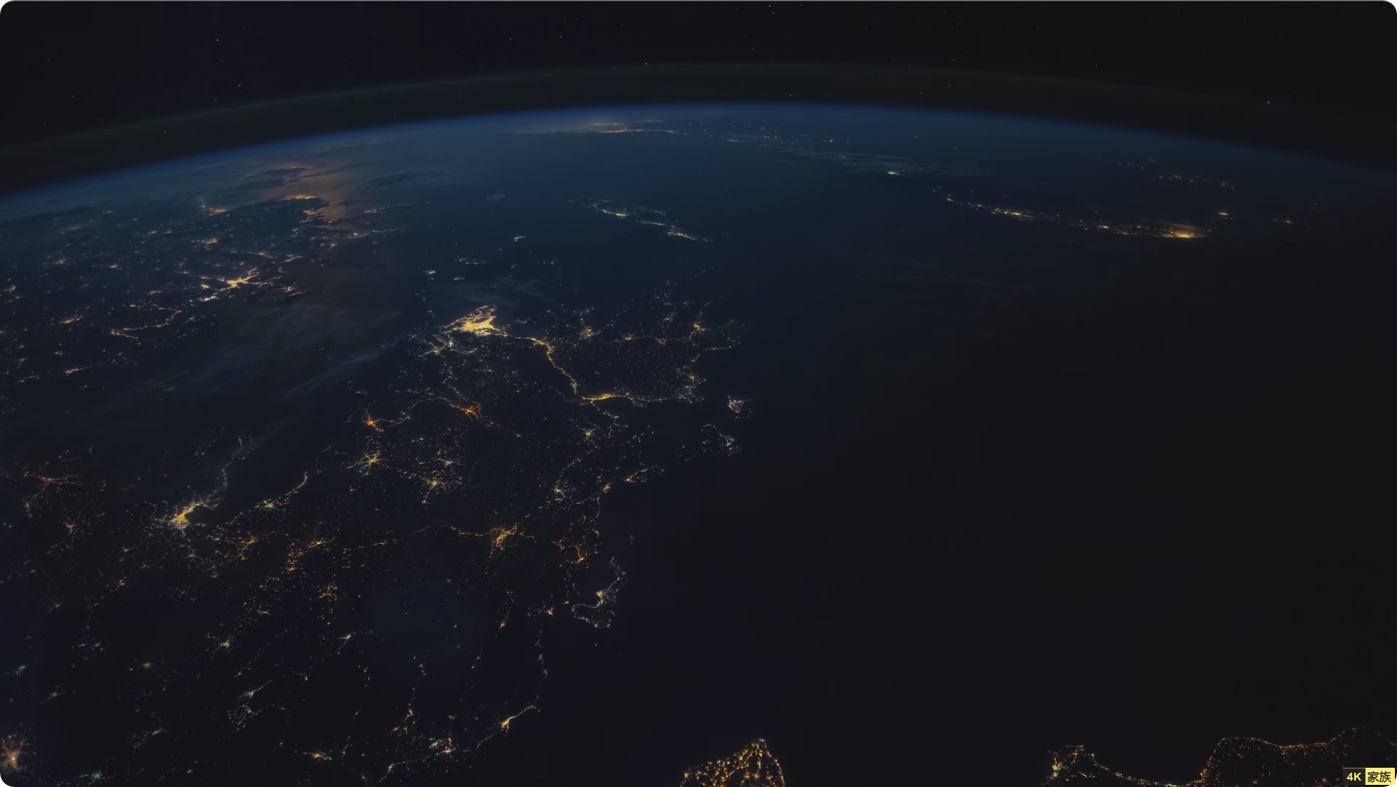 地球夜景转动 4K60FPS帧视频 第1张