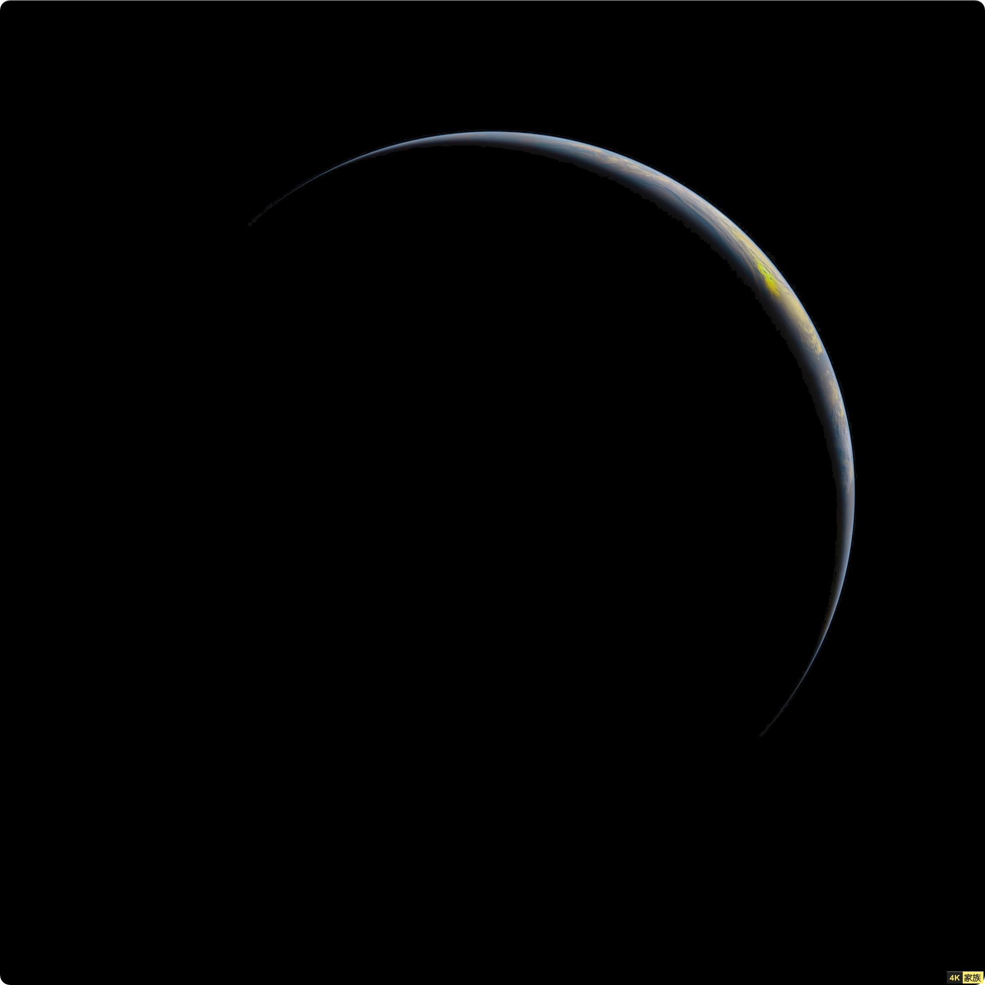 地球被太阳光照的24小时 4K60FPS帧视频 第1张