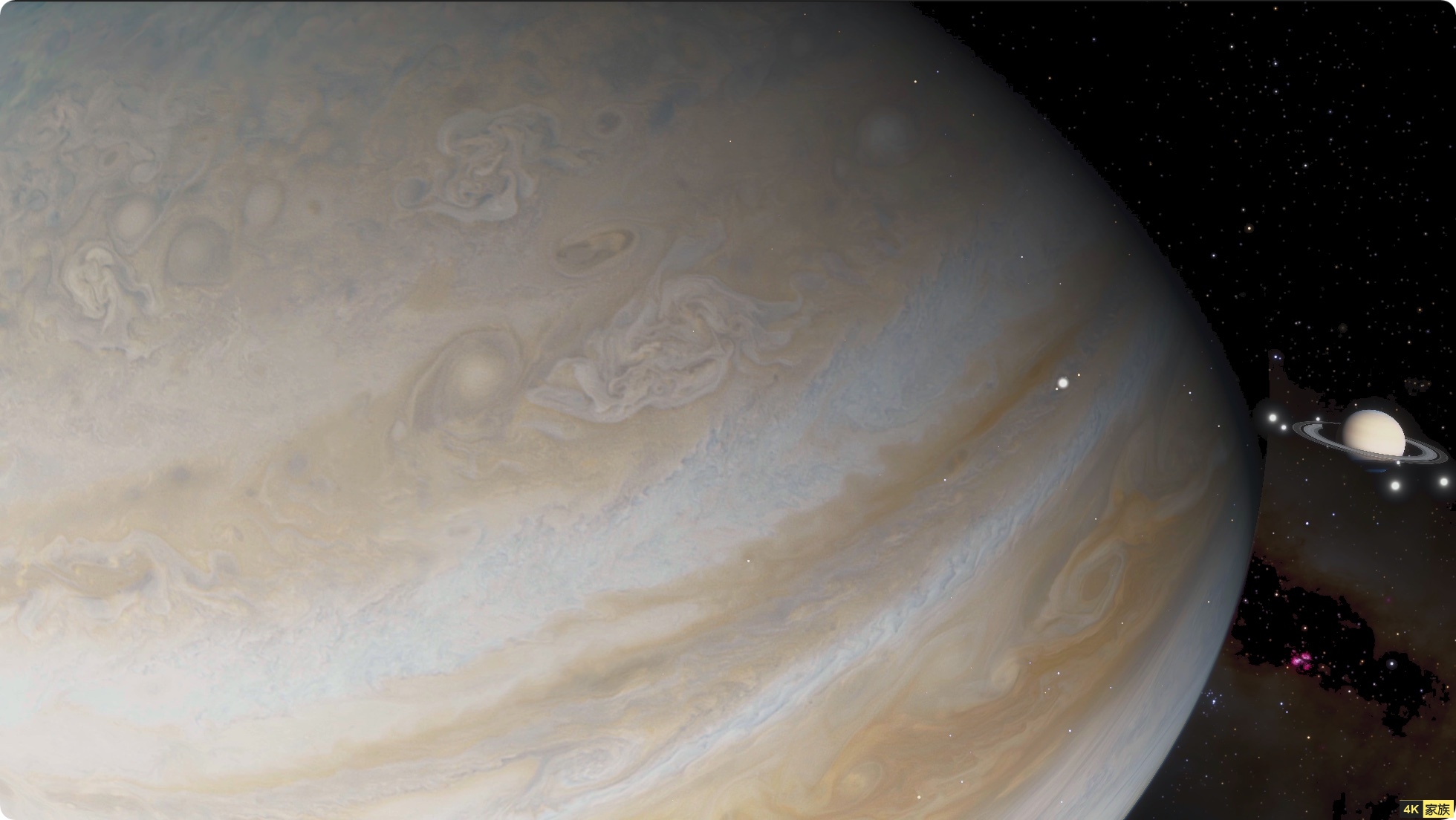 8KHDR木星和土星的大合相 第2张