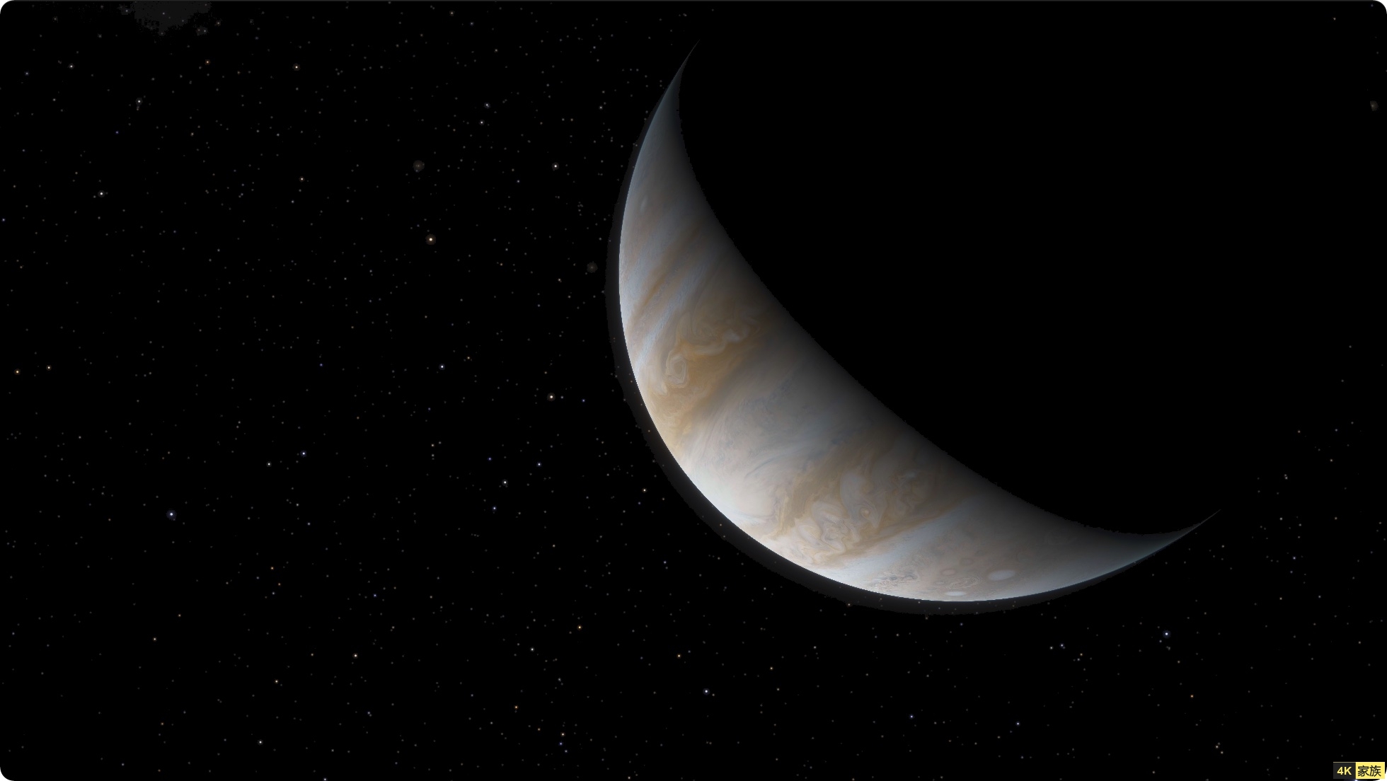 8KHDR木星和土星的大合相 第1张