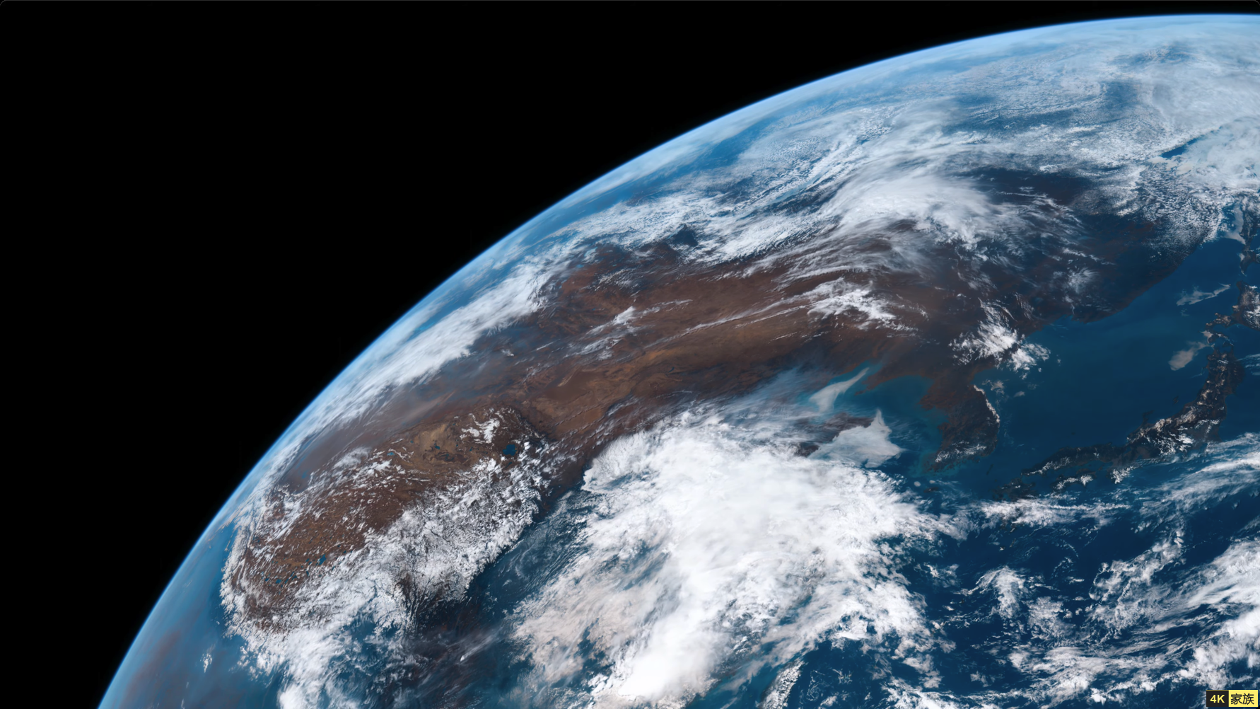 4K视频 超清60帧地球 太空视角  感觉有点恐怖 第2张