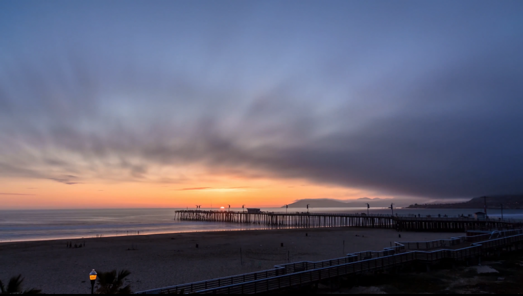 [4K超清演示片] H.265编码.缩时摄影.日落Pismo Beach Sunset 第1张